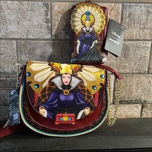 NWT Loungefly Evil Queen Crossbody Bag & Wallet